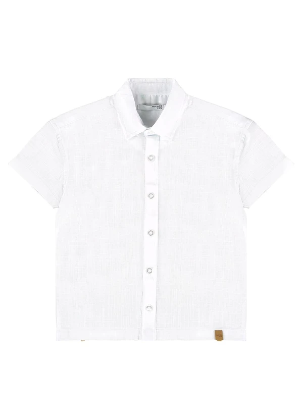 Malwee Kids - Camisa Tradicional Texturizada Branco 2
