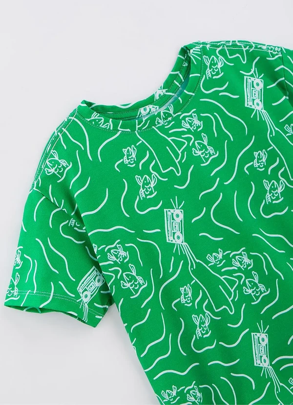 Bento - Camiseta 100% Algodão Boom Boto Verde 2