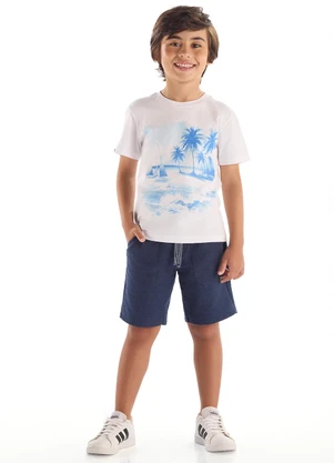 Quimby - Camiseta Algodão Estampa Frontal Branco - QUIMBY