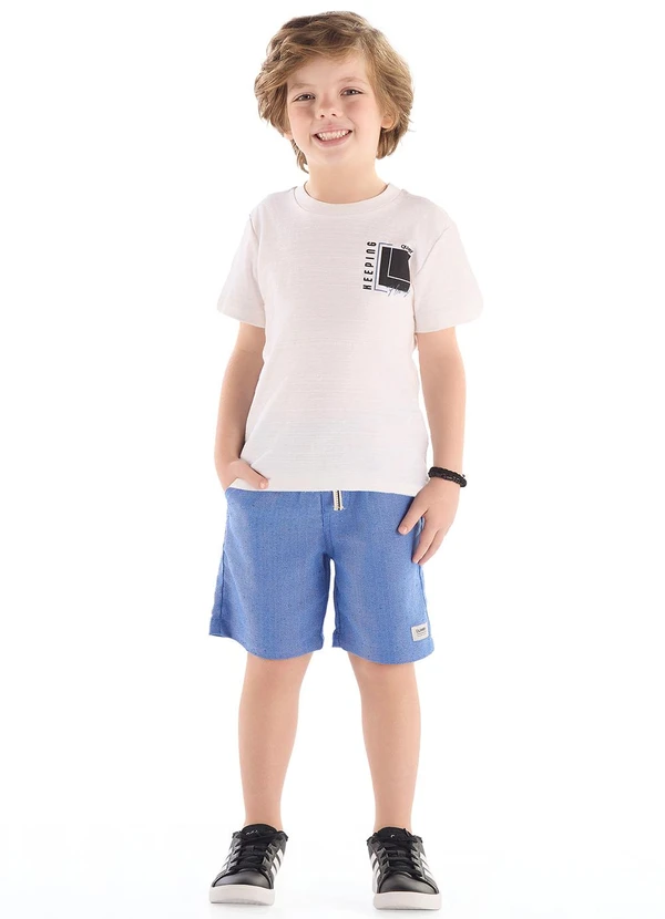 Quimby - Camiseta Algodão Flamê Estampado Quimby Branco 3