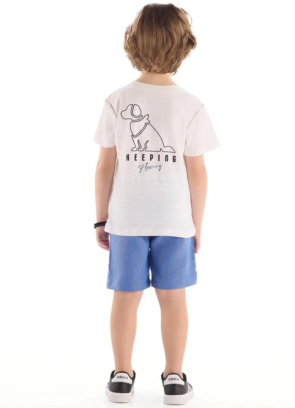 Quimby - Camiseta Algodão Flamê Estampado Quimby Branco 4