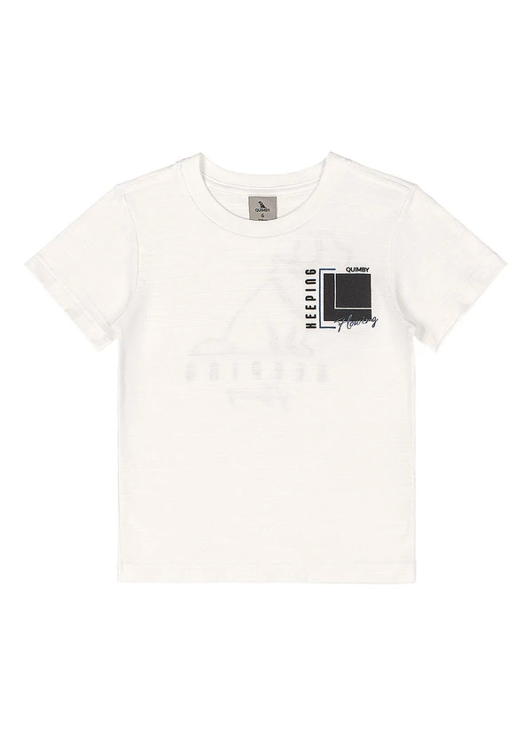 Quimby - Camiseta Algodão Flamê Estampado Quimby Branco 5