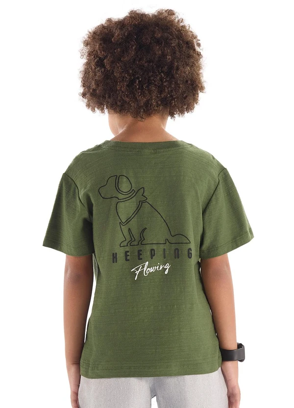 Quimby - Camiseta Algodão Flamê Estampado Quimby Verde 2