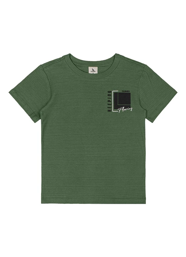 Quimby - Camiseta Algodão Flamê Estampado Quimby Verde 5