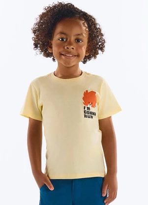Up Baby - Camiseta Algodão Infantil Amarelo - UP BABY