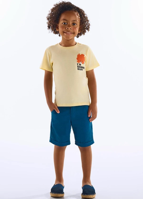 Up Baby - Camiseta Algodão Infantil Amarelo 2