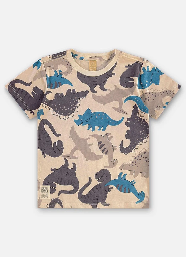 Up Baby - Camiseta Algodão Infantil Bege 3