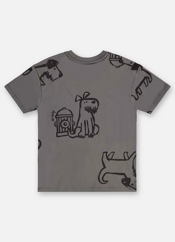 Up Baby - Camiseta Algodão Infantil Cinza 4