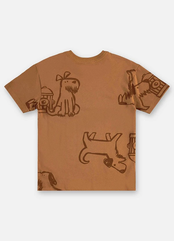 Up Baby - Camiseta Algodão Infantil Marrom 4