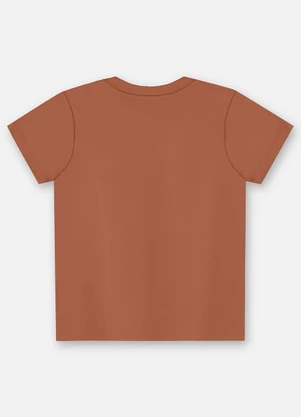Up Baby - Camiseta Algodão Infantil Masculina Marrom - UP BABY