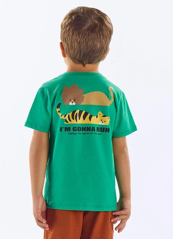 Up Baby - Camiseta Algodão Infantil Verde 2