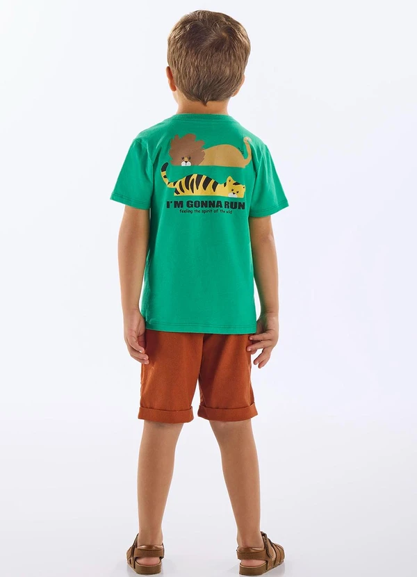 Up Baby - Camiseta Algodão Infantil Verde 4