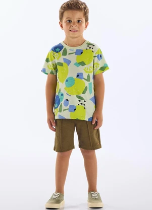 Up Baby - Camiseta Algodão Infantil Verde - UP BABY