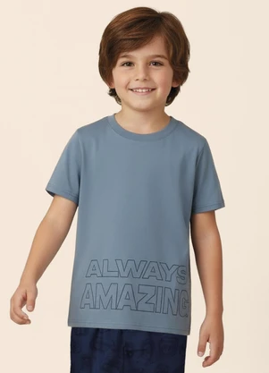 Malwee Kids - Camiseta Always Amazing Azul Pastel - MALWEE KIDS