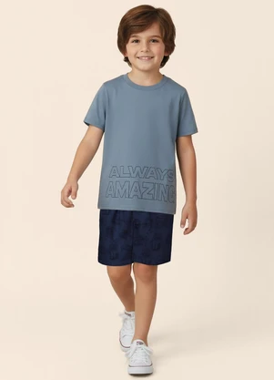 Malwee Kids - Camiseta Always Amazing Azul Pastel - MALWEE KIDS