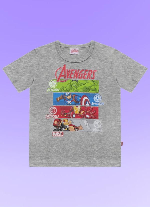 Fakini Kids - Camiseta Avengers Cinza