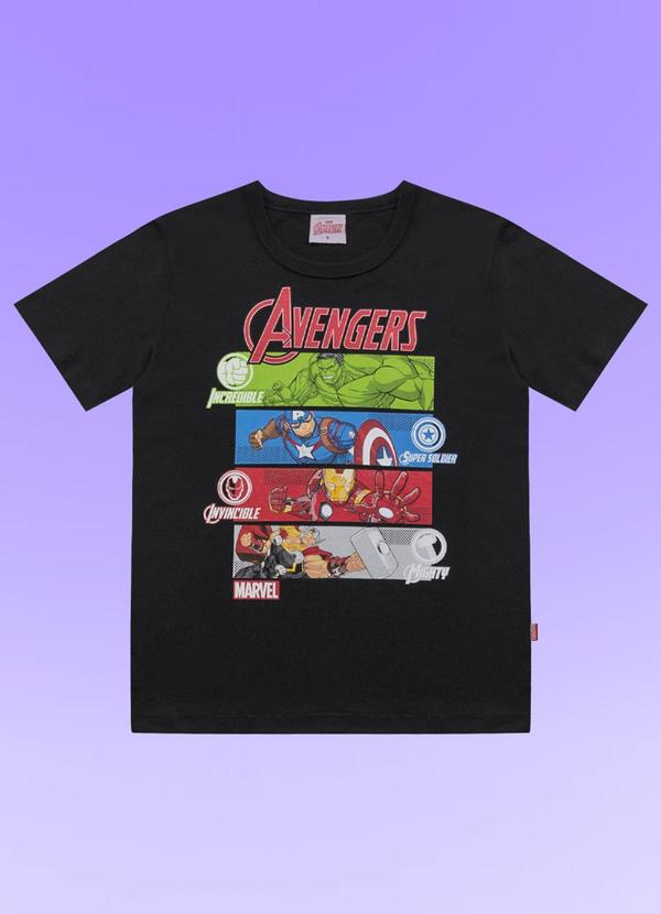 Fakini Kids - Camiseta Avengers Preto 4