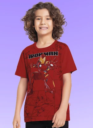 Fakini Kids - Camiseta Avengers Vermelho - FAKINI KIDS