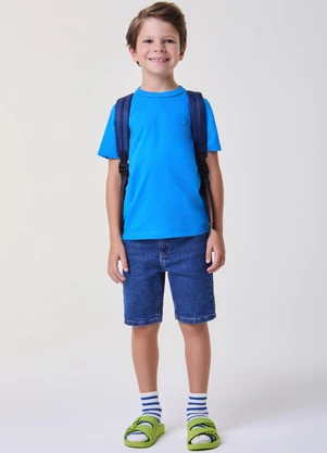 Bimbi - Camiseta Azul Básica Azul - BIMBI