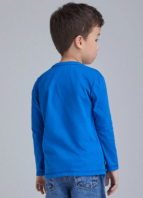 Youccie - Camiseta Azul com Estampa Lettering Azul 2