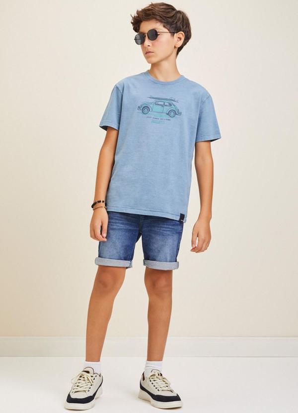 Youccie - Camiseta Azul Estampada Azul 3