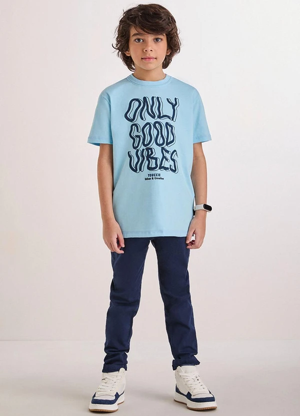 Youccie - Camiseta Azul Only Good Vibes Azul 3