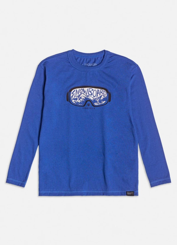 Youccie - Camiseta Azul Royal Snowboard Azul