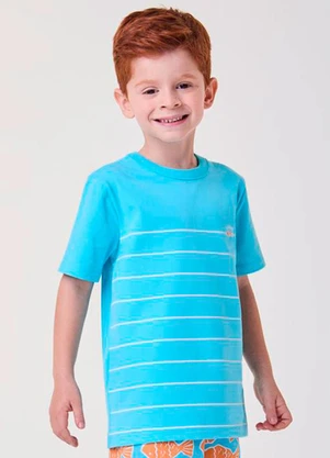 Bimbi - Camiseta Azul Turquesa In Mare Azul - BIMBI