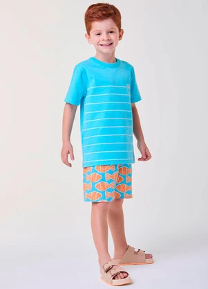 Bimbi - Camiseta Azul Turquesa In Mare Azul - BIMBI