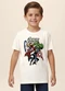 Malwee Kids - Camiseta Básica Capitão América Azul Escuro - variação: Off White