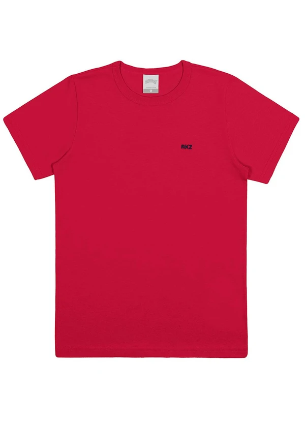 Alakazoo - Camiseta Básica Bordado Malha Penteada Vermelho 3