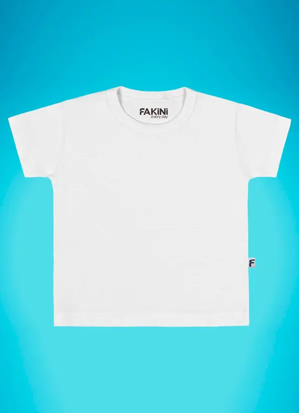 Fakini Kids - Camiseta Básica Branco