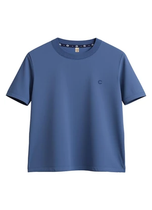Carinhoso - Camiseta Básica com Bordado Azul - CARINHOSO