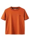 Carinhoso - Camiseta em Malha com Bordado Preto - variação: Laranja