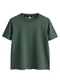 Carinhoso - Camiseta em Malha com Bordado Preto - variação: Verde Esmeralda