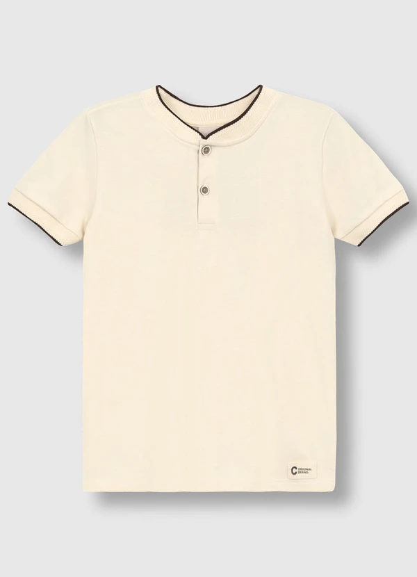 Carinhoso - Camiseta Básica em Piquet Branco