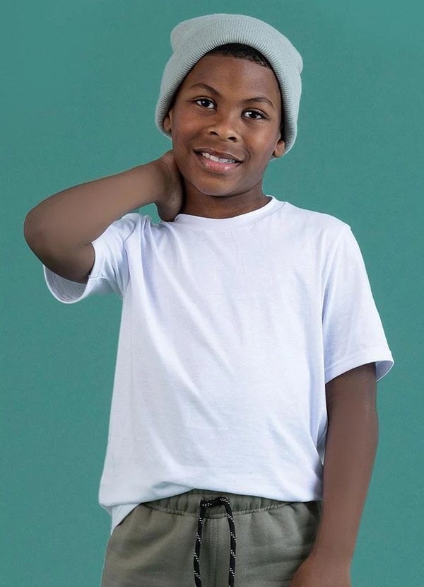 Soft Bonni - Camiseta Básica Infantil Branco