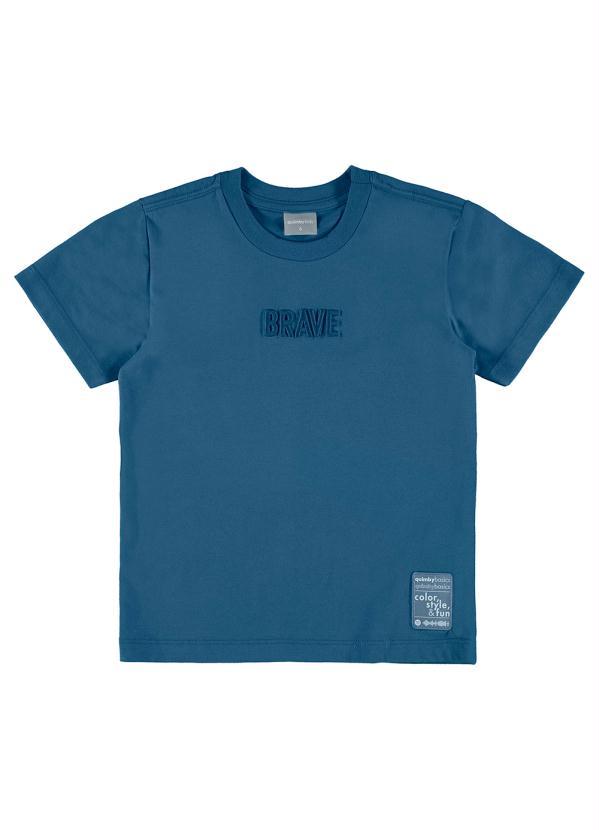 Quimby - Camiseta Básica Infantil Manga Curta Azul