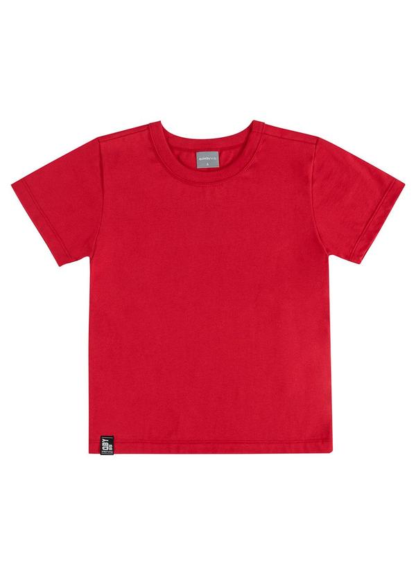 Quimby - Camiseta Básica Infantil Menino Vermelho