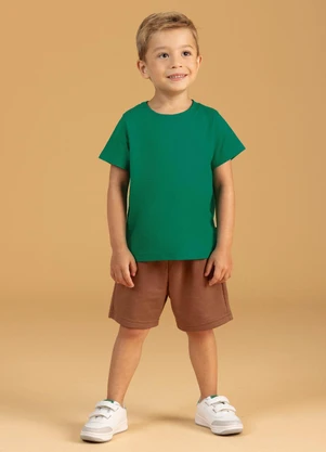 Soft Bonni - Camiseta Basica Manga Curta  Verde  - SOFT BONNI