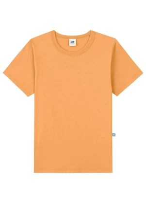 Marlan - Camiseta Básica Meia Malha Laranja - MARLAN
