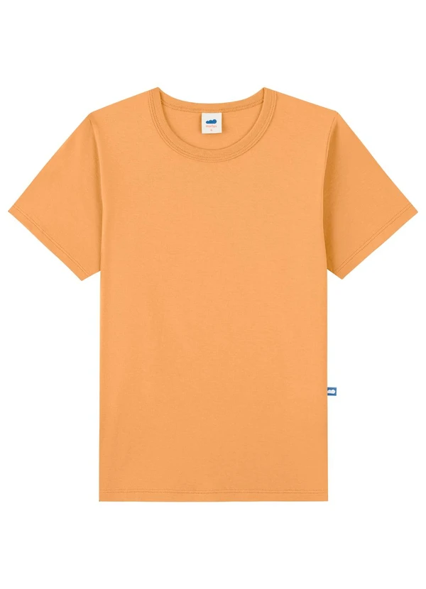 Marlan - Camiseta Básica Meia Malha Laranja
