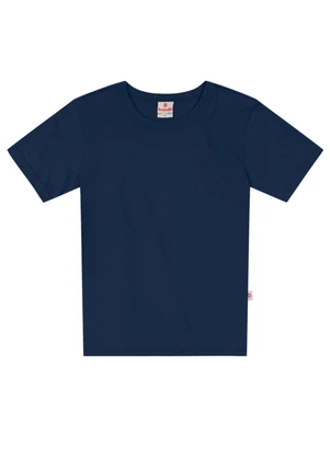 Brandili - Camiseta Básica Menino em Malha Azul - BRANDILI