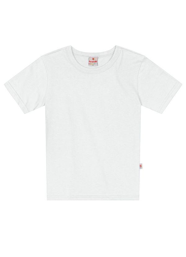 Brandili - Camiseta Básica Menino em Malha Branco
