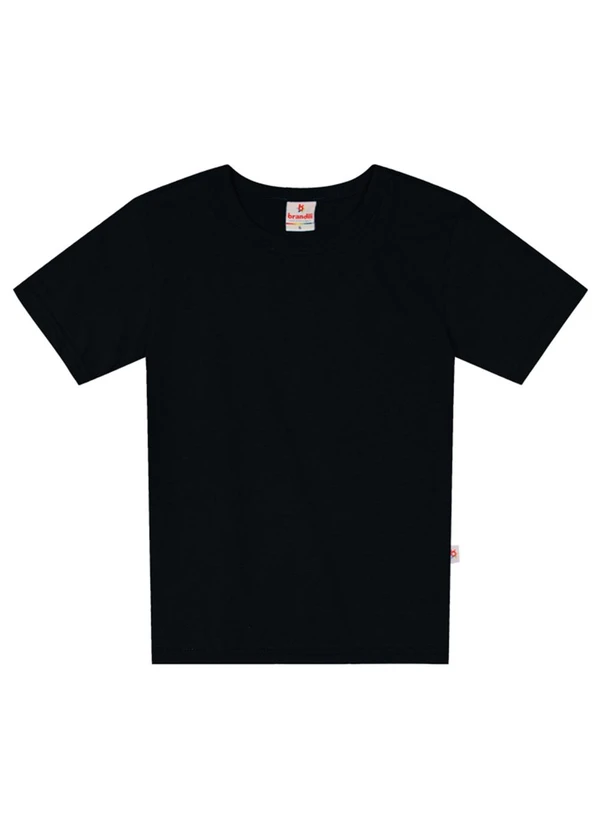 Brandili - Camiseta Básica Menino em Malha Preto