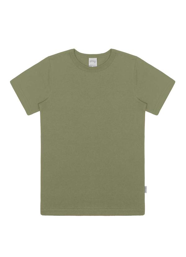 Alakazoo - Camiseta Básica Menino Malha Penteada Verde