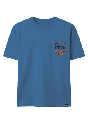 Malwee Kids - Camiseta Básica Outdoor Expedition Azul Pastel - MALWEE KIDS
