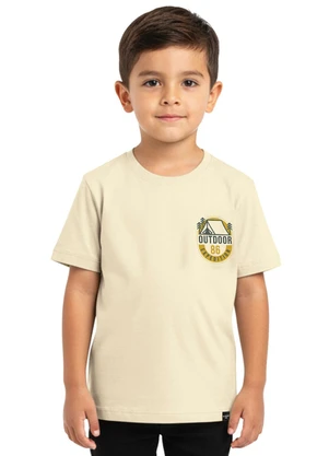 Malwee Kids - Camiseta Básica Outdoor Expedition Off White - MALWEE KIDS