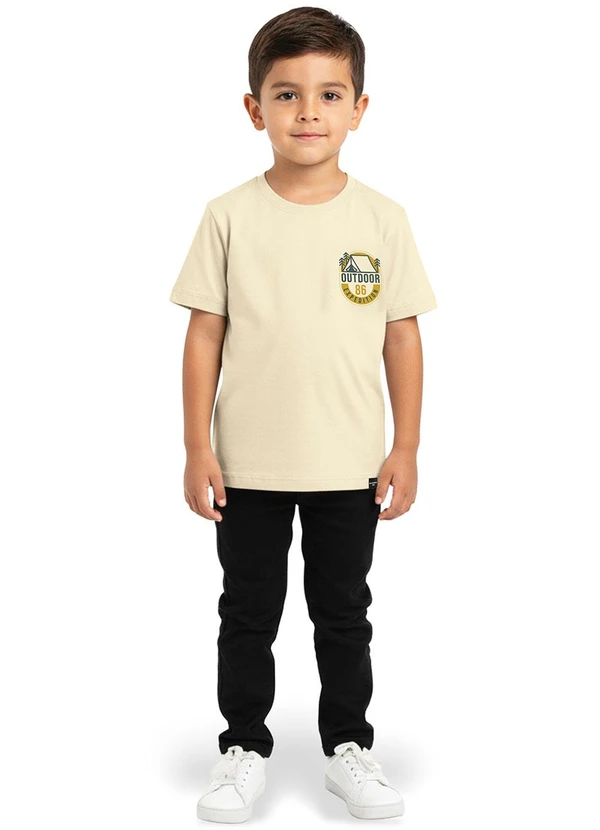Malwee Kids - Camiseta Básica Outdoor Expedition Off White 2