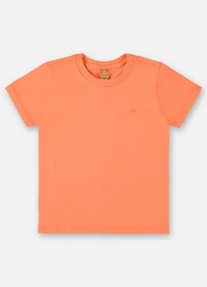 Up Baby - Camiseta Básica para Menino Laranja - UP BABY